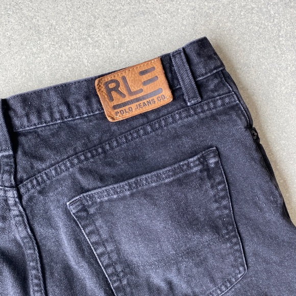 RALPH LAUREN black cropped fray hem jeans size 10 - Picture 12 of 16